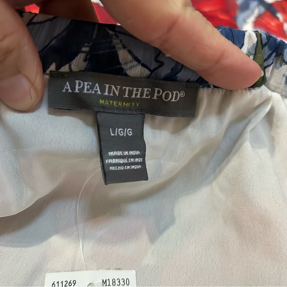 A Pea In The Pod Maternity Off The Shoulder Floral Blouse - Picture 4 of 8